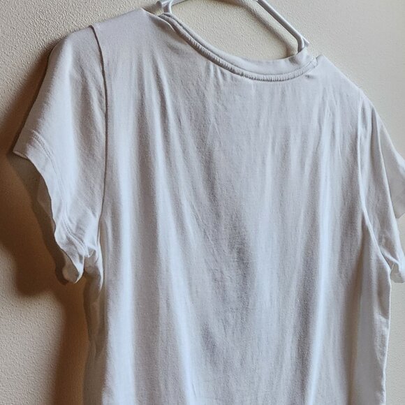 Calvin Klein White Cropped Logo T-Shirt Size Small - Picture 9 of 12